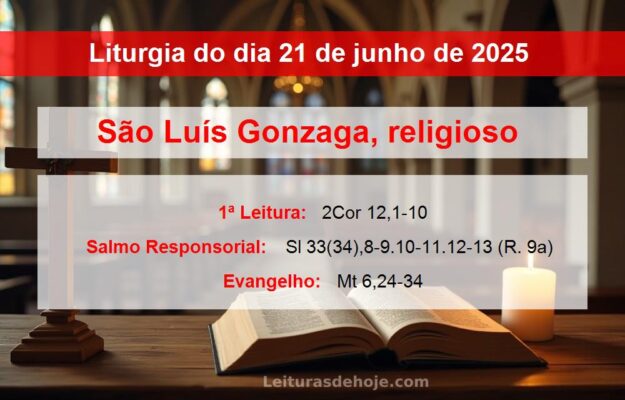 Liturgia do dia 21 de junho de 2025