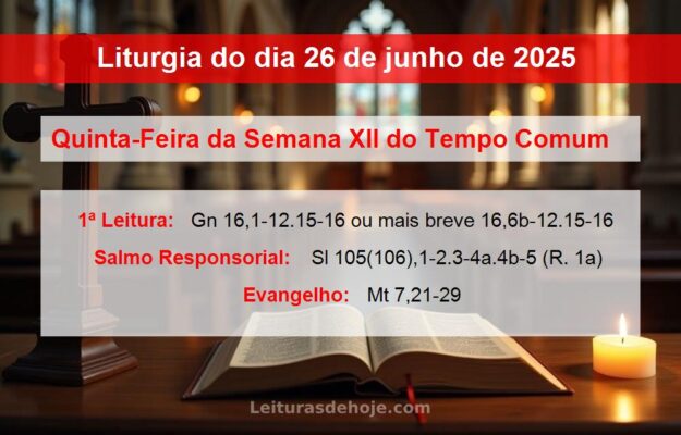 Liturgia do dia 26 de junho de 2025