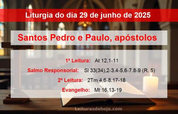 Liturgia do dia 29 de junho de 2025