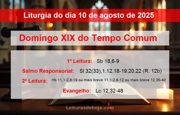 Liturgia do dia 10 de agosto de 2025