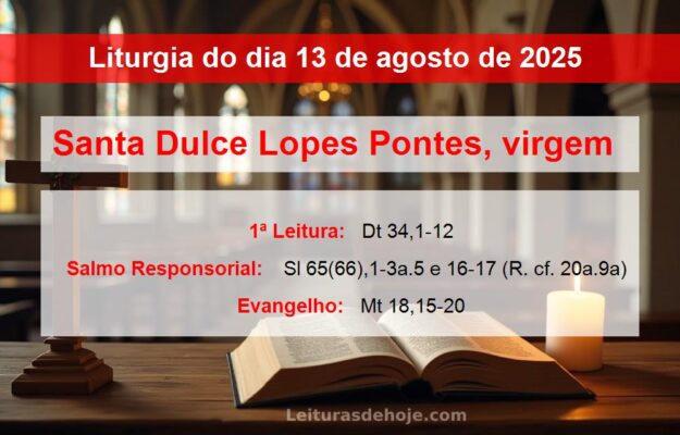 Liturgia do dia 13 de agosto de 2025