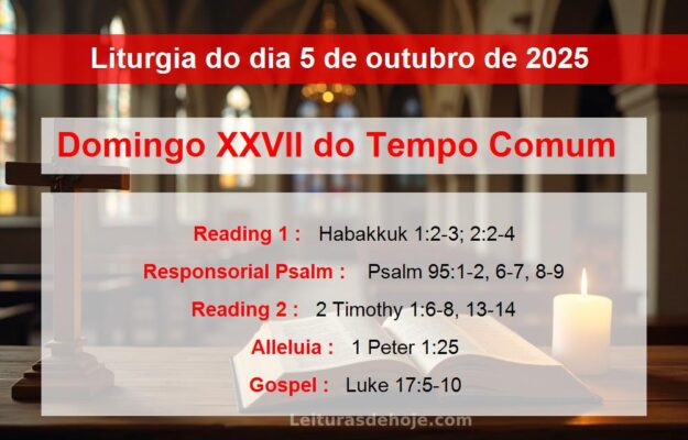 Liturgia do dia 5 de outubro de 2025