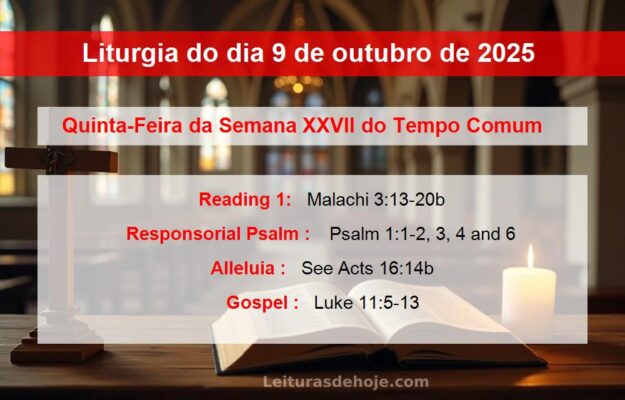 Liturgia do dia 9 de outubro de 2025