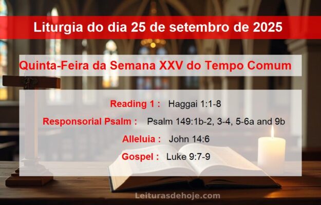 Liturgia do dia 25 de setembro de 2025