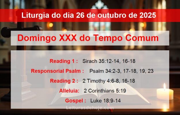 Liturgia do dia 26 de outubro de 2025