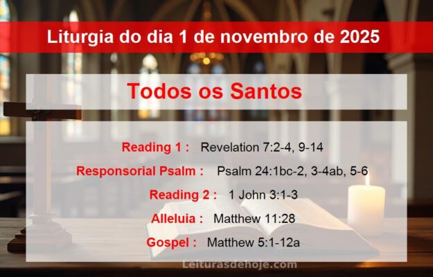 Liturgia do dia 1 de novembro de 2025