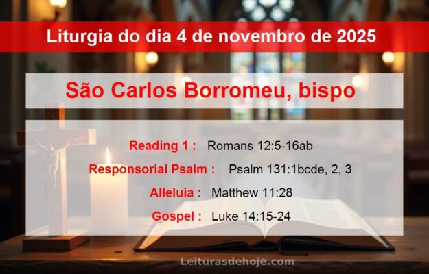 Liturgia do dia 4 de novembro de 2025