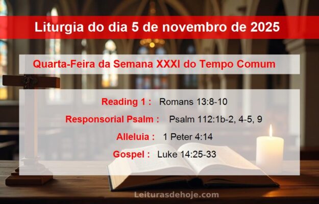 Liturgia do dia 5 de novembro de 2025