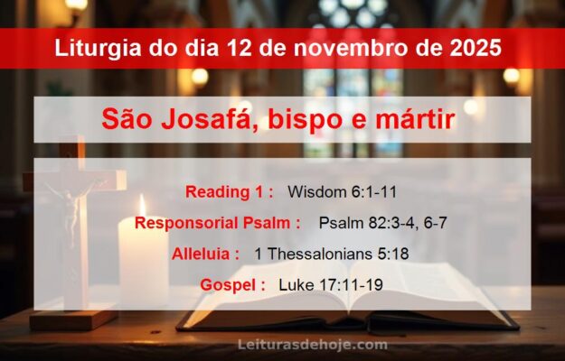 Liturgia do dia 12 de novembro de 2025