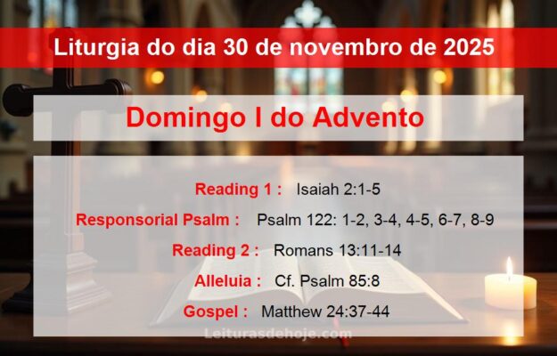 Liturgia do dia 30 de novembro de 2025