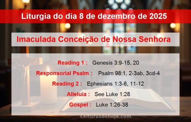 Liturgia do dia 8 de dezembro de 2025