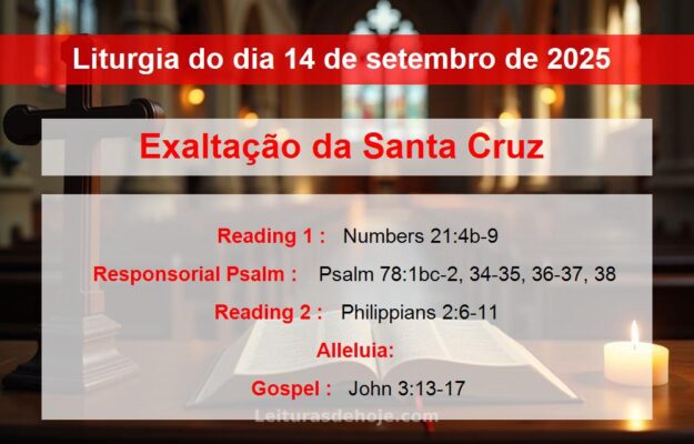 Liturgia do dia 14 de setembro de 2025