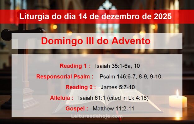 Liturgia do dia 14 de dezembro de 2025