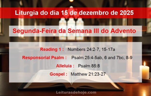 Liturgia do dia 15 de dezembro de 2025