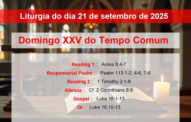 Liturgia do dia 21 de setembro de 2025