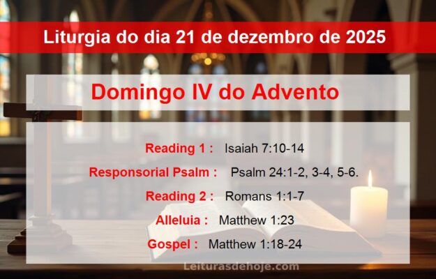 Liturgia do dia 21 de dezembro de 2025