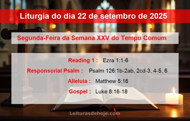 Liturgia do dia 22 de setembro de 2025