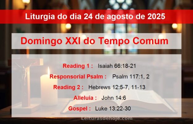 Liturgia do dia 24 de agosto de 2025