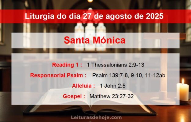 Liturgia do dia 27 de agosto de 2025