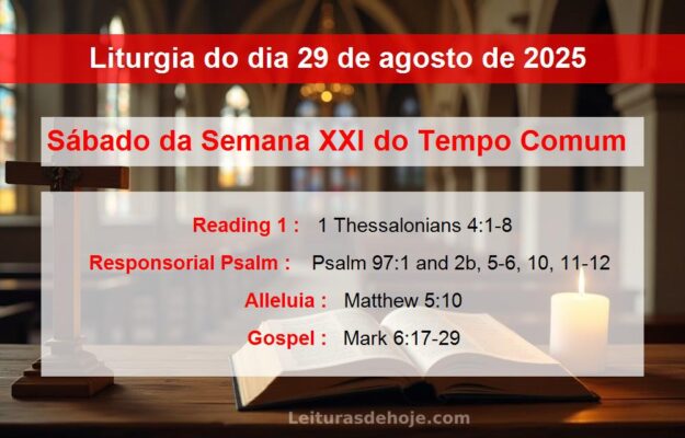 Liturgia do dia 29 de agosto de 2025
