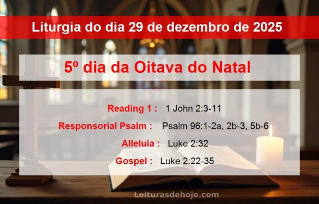 Liturgia do dia 29 de dezembro de 2025