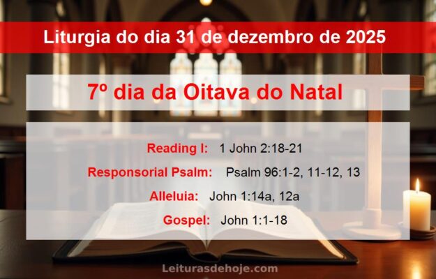 Liturgia do dia 31 de dezembro de 2025