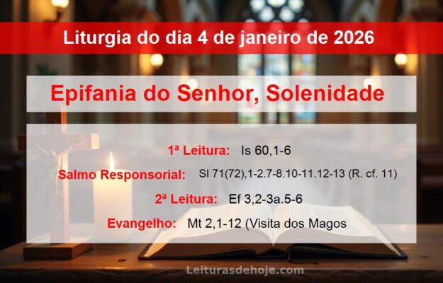 Liturgia do dia 4 de janeiro de 2026