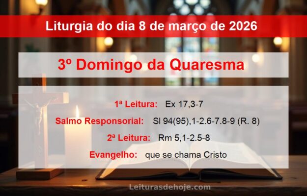 Liturgia do dia 8 de março de 2026