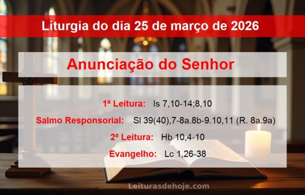 Liturgia do dia 25 de março de 2026