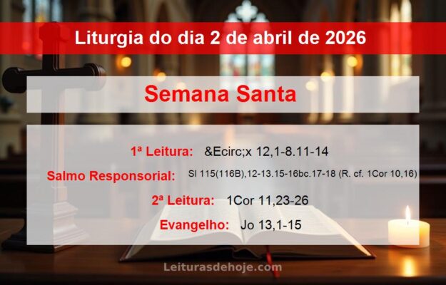 Liturgia do dia 2 de abril de 2026