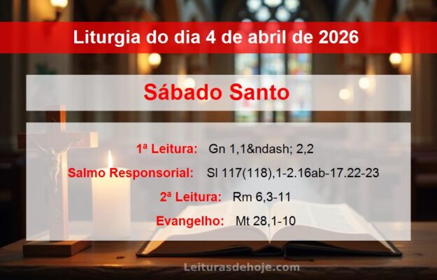 Liturgia do dia 4 de abril de 2026