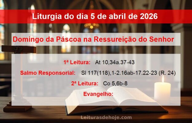 Liturgia do dia 5 de abril de 2026