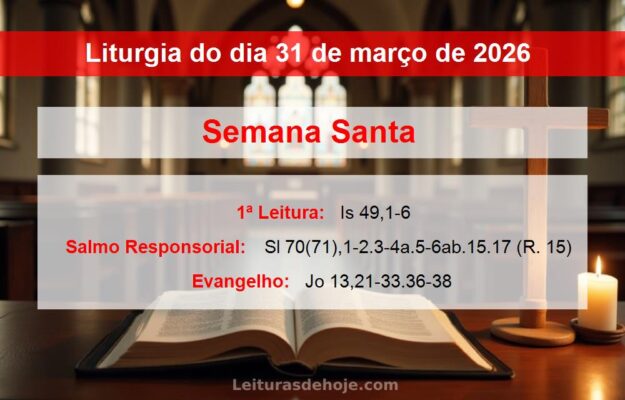 Liturgia do dia 31 de março de 2026