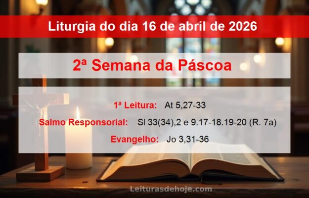 Liturgia do dia 16 de abril de 2026