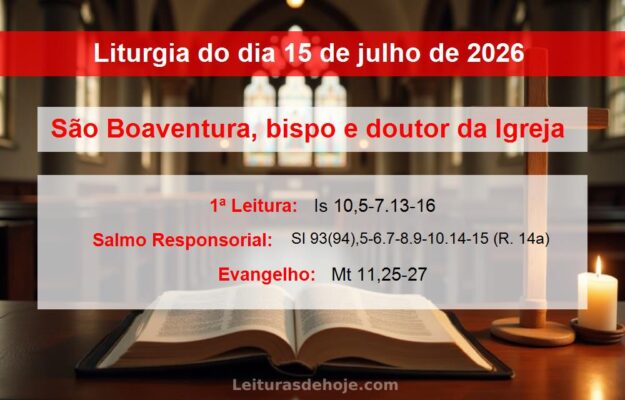Liturgia do dia 15 de julho de 2026