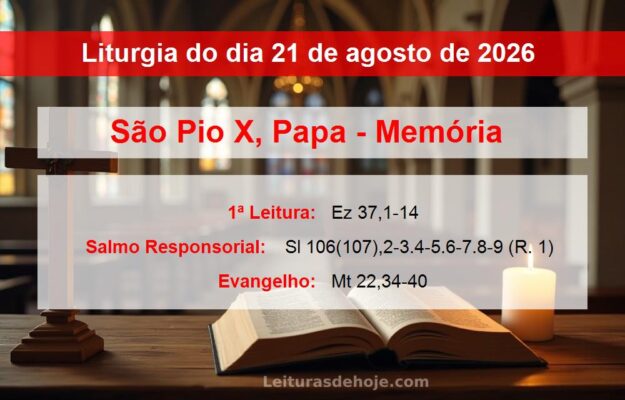 Liturgia do dia 21 de agosto de 2026