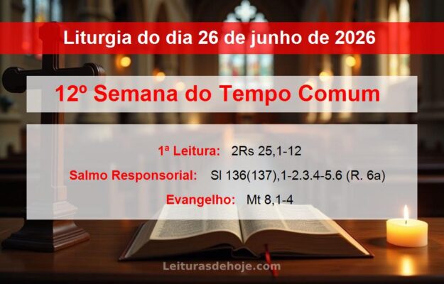 Liturgia do dia 26 de junho de 2026