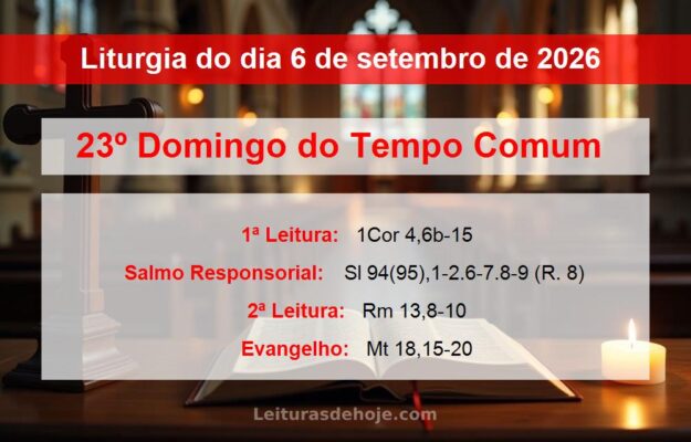 Liturgia do dia 6 de setembro de 2026