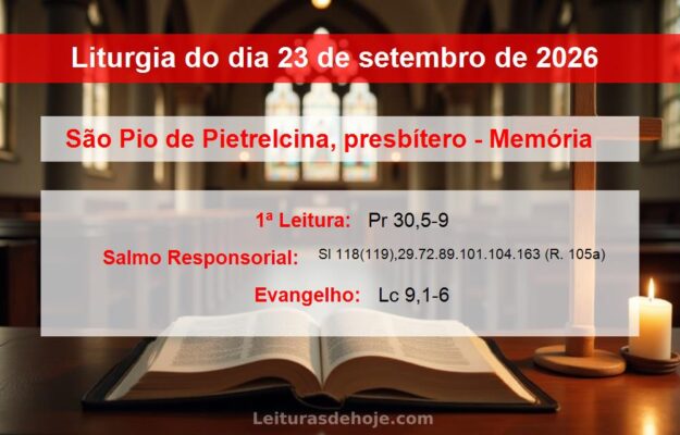 Liturgia do dia 23 de setembro de 2026