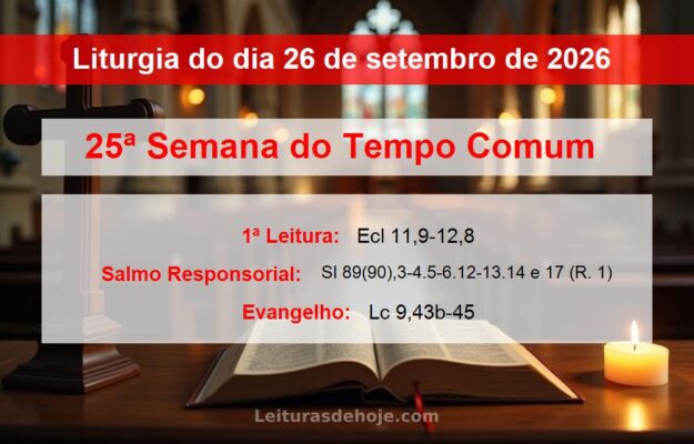Liturgia do dia 26 de setembro de 2026