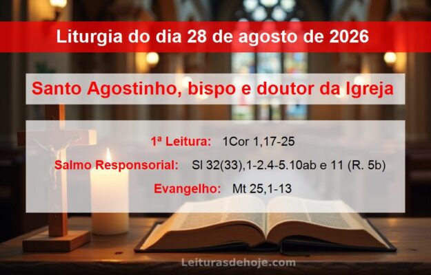 Liturgia do dia 28 de agosto de 2026