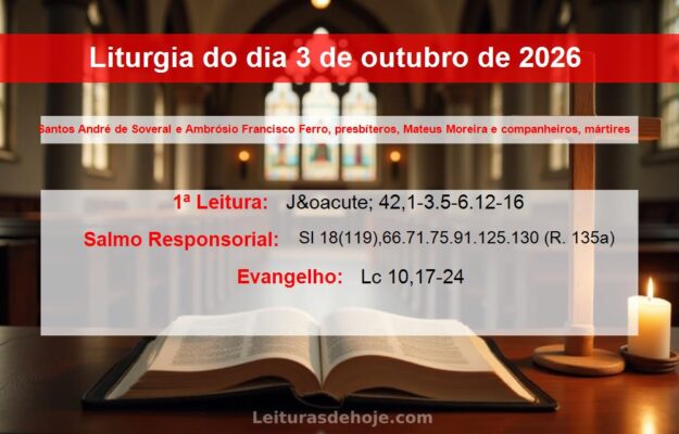 Liturgia do dia 3 de outubro de 2026