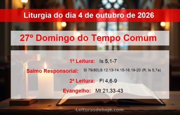 Liturgia do dia 4 de outubro de 2026