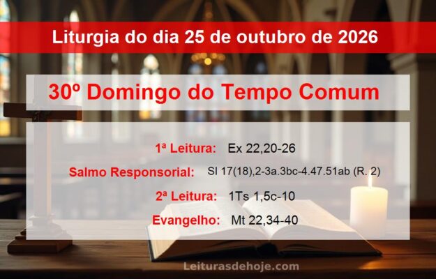 Liturgia do dia 25 de outubro de 2026