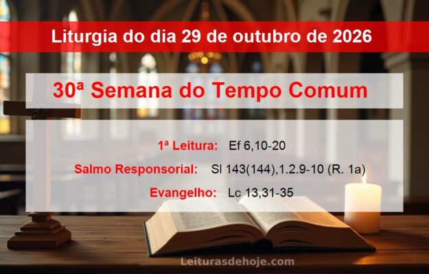 Liturgia do dia 29 de outubro de 2026