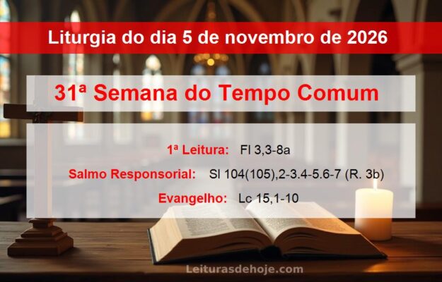 Liturgia do dia 5 de novembro de 2026